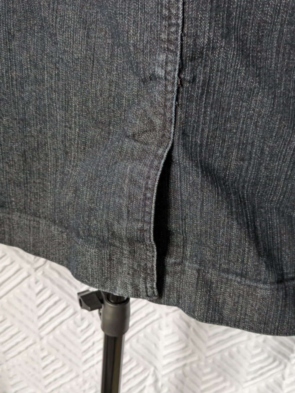 Addition-Elle Plus Size 20W Denim Pencil Skirt Stretch Faux Pockets Back Slit - Picture 4 of 10